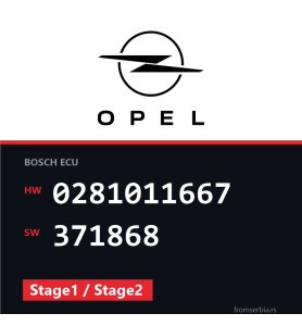 Opel Astra-G 0281011667 371868 Stage1 / Stage2 tuning file