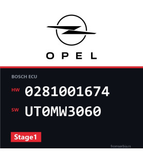 Opel Astra-G 0281001674 UT0MW3060 Stage1 tuning file