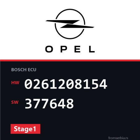 Opel Astra-H 0261208154 377648 Stage1 tuning file