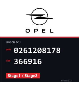 Opel Astra-H 0261208178 366916 Stage1 / Stage2 tuning file