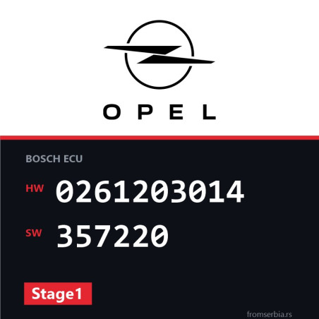 Opel Calibra 0261203014 357220 Stage1 tuning file
