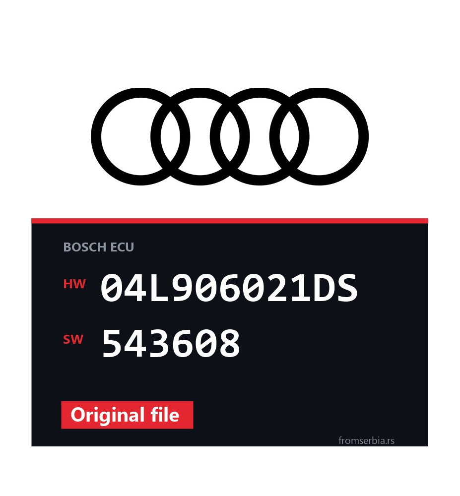 Audi A3 04L906021DS 543608 original ECU file