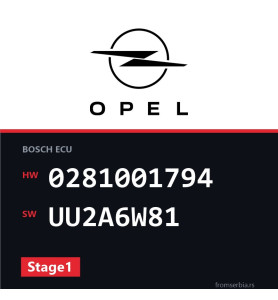 Opel Frontera 0281001794 UU2A6W81 Stage1 tuning file