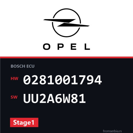 Opel Frontera 0281001794 UU2A6W81 Stage1 tuning file