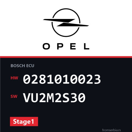 Opel Frontera 0281010023 VU2M2S30 Stage1 tuning file