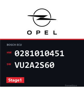 Opel Frontera 0281010451 VU2A2S60 Stage1 tuning file