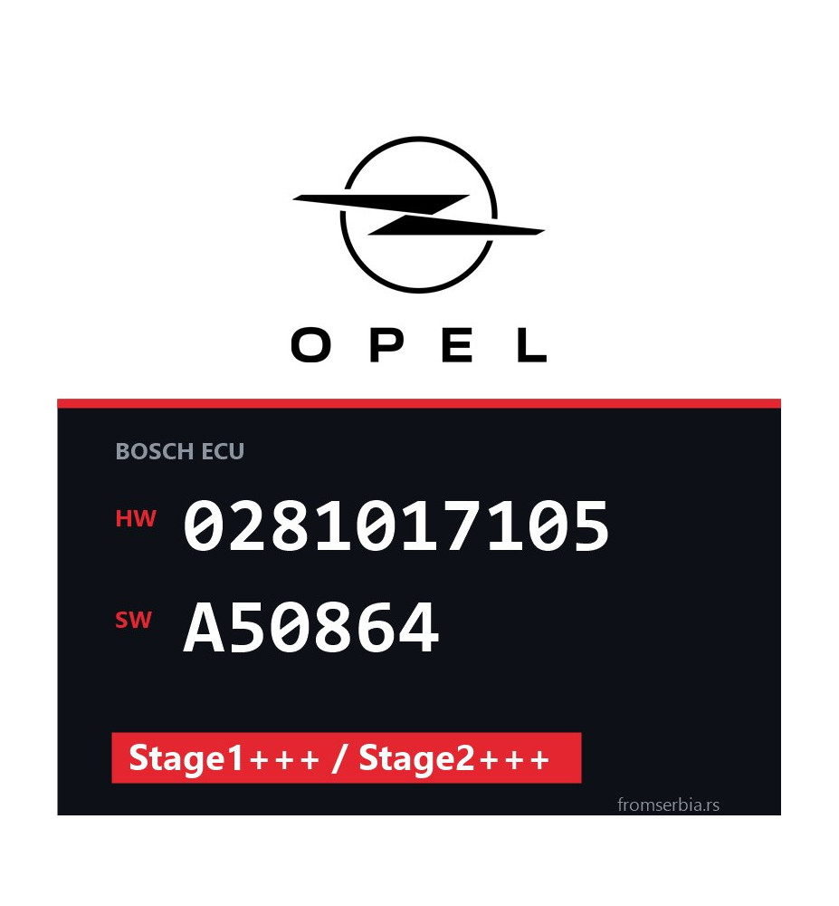 Opel Insignia 0281017105 A50864 Stage1+++ / Stage2+++ tuning file
