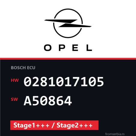 Opel Insignia 0281017105 A50864 Stage1+++ / Stage2+++ tuning file