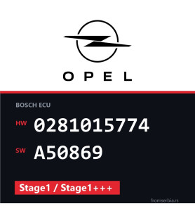 Opel Insignia 0281015774 A50869 Stage1 / Stage1+++ tuning file