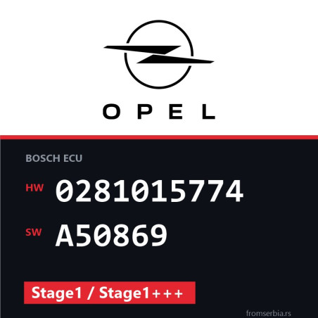 Opel Insignia 0281015774 A50869 Stage1 / Stage1+++ tuning file