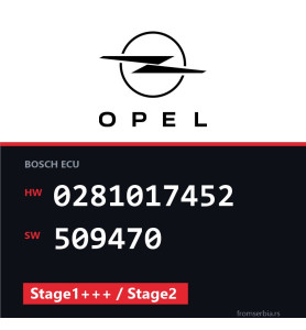 Opel Insignia 0281017452 509470 Stage1+++ / Stage2 tuning file