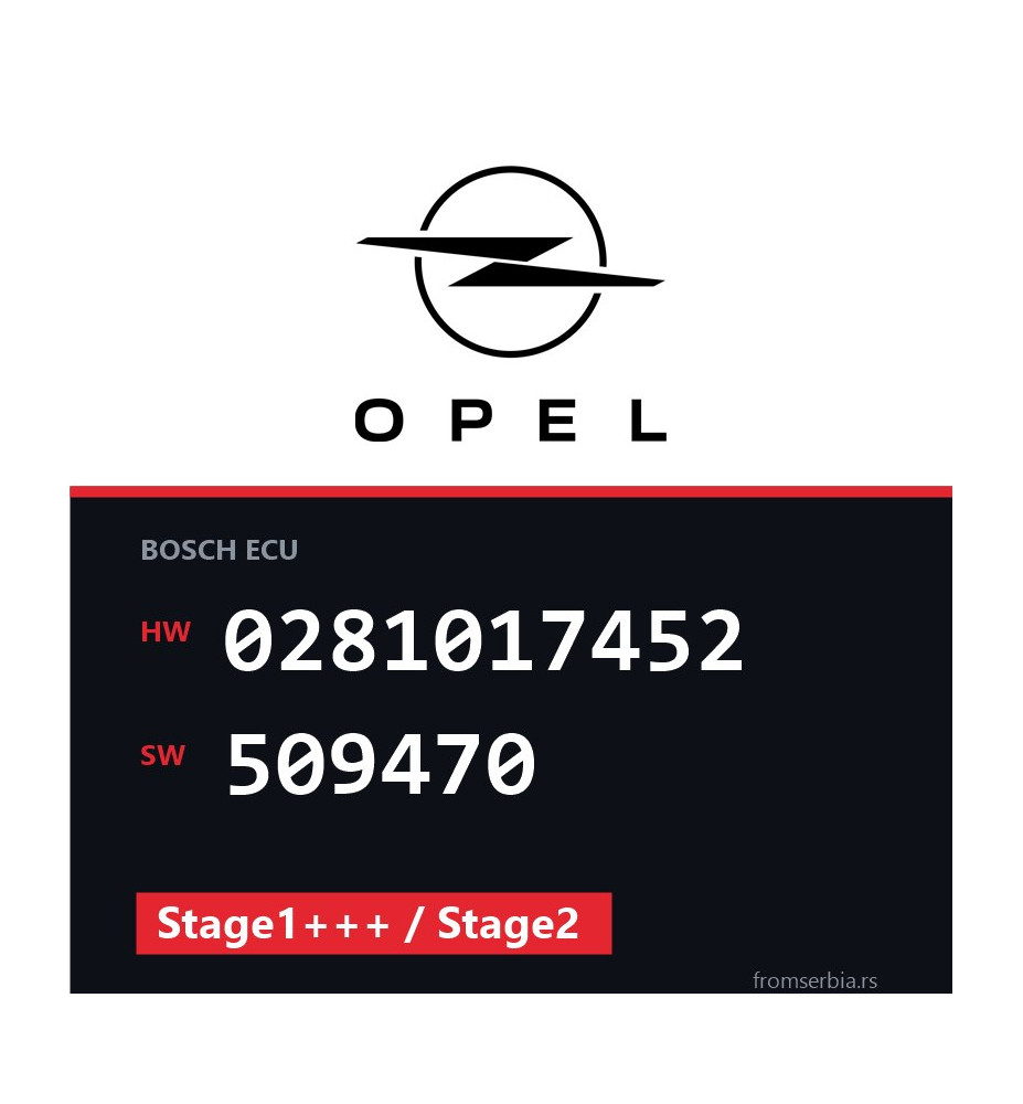 Opel Insignia 0281017452 509470 Stage1+++ / Stage2 tuning file