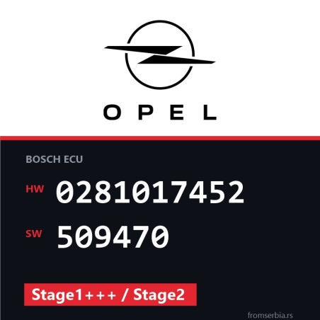 Opel Insignia 0281017452 509470 Stage1+++ / Stage2 tuning file