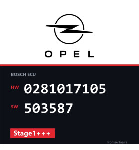 Opel Insignia 0281017105 503587 Stage1+++ tuning file