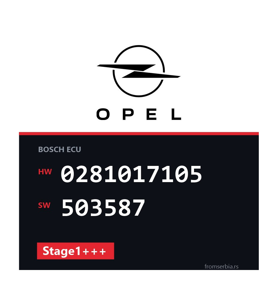 Opel Insignia 0281017105 503587 Stage1+++ tuning file