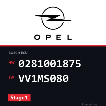 Opel Omega-B 0281001875 VV1MS080 Stage1 tuning file
