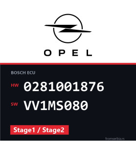 Opel Omega-B 0281001876 VV1MS080 Stage1 / Stage2 tuning file