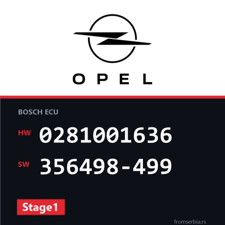 Opel Omega-B 0281001636 356498-499 Stage1 tuning file