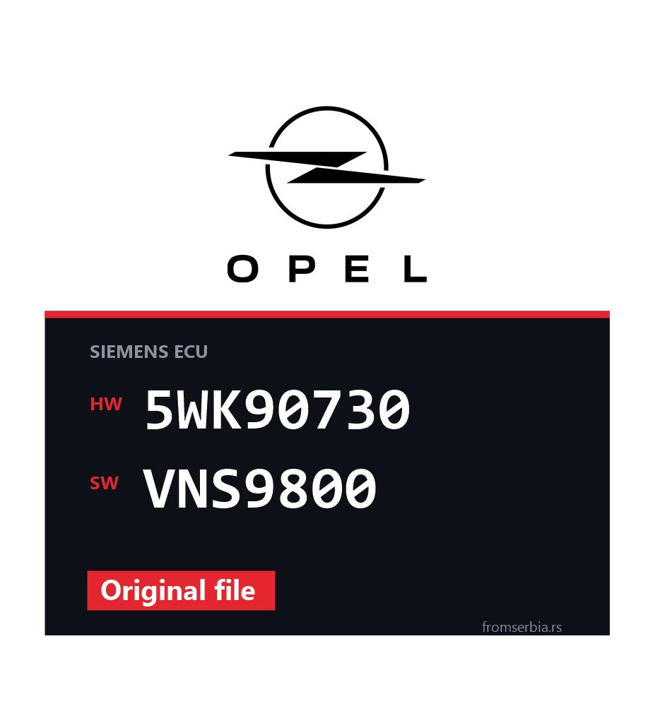 Opel Omega-B 5WK90730 VNS9800 original ECU file