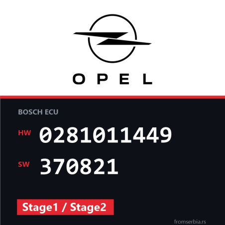 Opel Signum 0281011449 370821 Stage1 / Stage2 tuning file