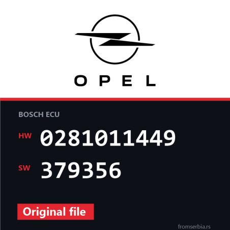 Opel Signum 0281011449 379356 original ECU file
