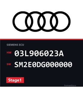 Audi A3 03L906023A SM2E0DG000000 Stage1 tuning file
