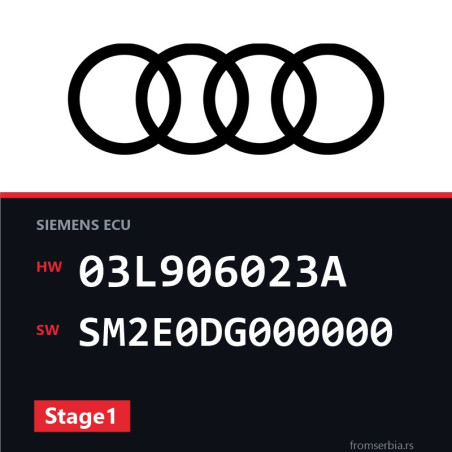 Audi A3 03L906023A SM2E0DG000000 Stage1 tuning file