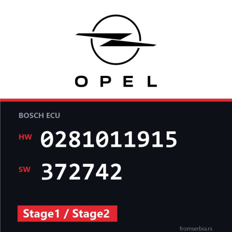 Opel Signum 0281011915 372742 Stage1 / Stage2 tuning file