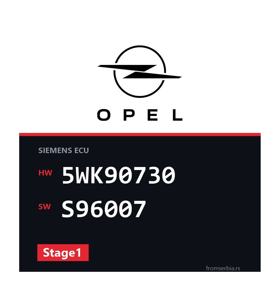 Opel Vectra-A 5WK90730 S96007 Stage1 tuning file
