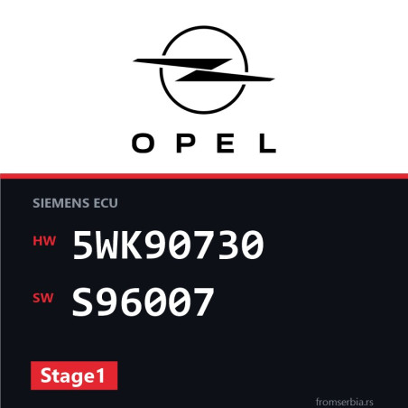 Opel Vectra-A 5WK90730 S96007 Stage1 tuning file