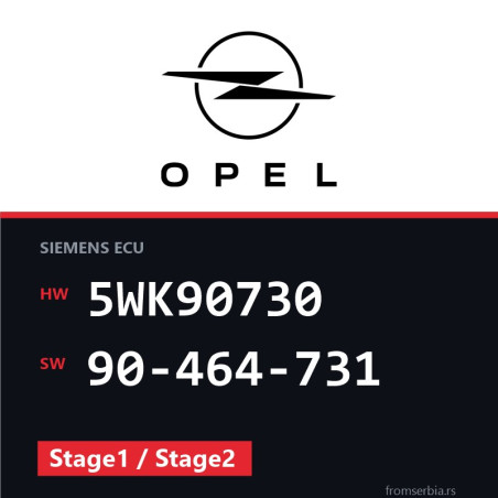 Opel Vectra-A 5WK90730 90-464-731 Stage1 / Stage2 tuning file