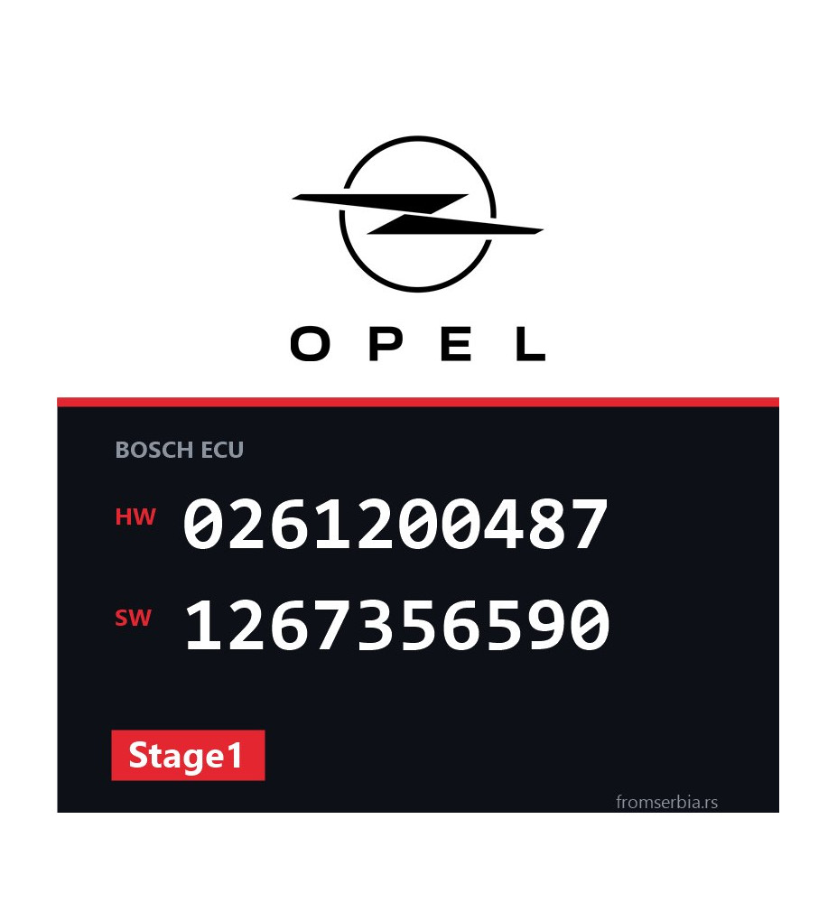 Opel Vectra-A 0261200487 1267356590 Stage1 tuning file