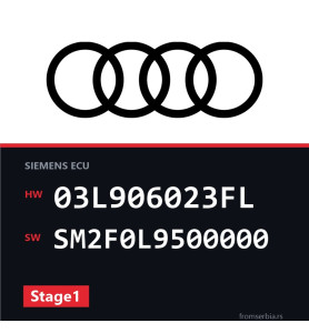 Audi A3 03L906023FL SM2F0L9500000 Stage1 tuning file