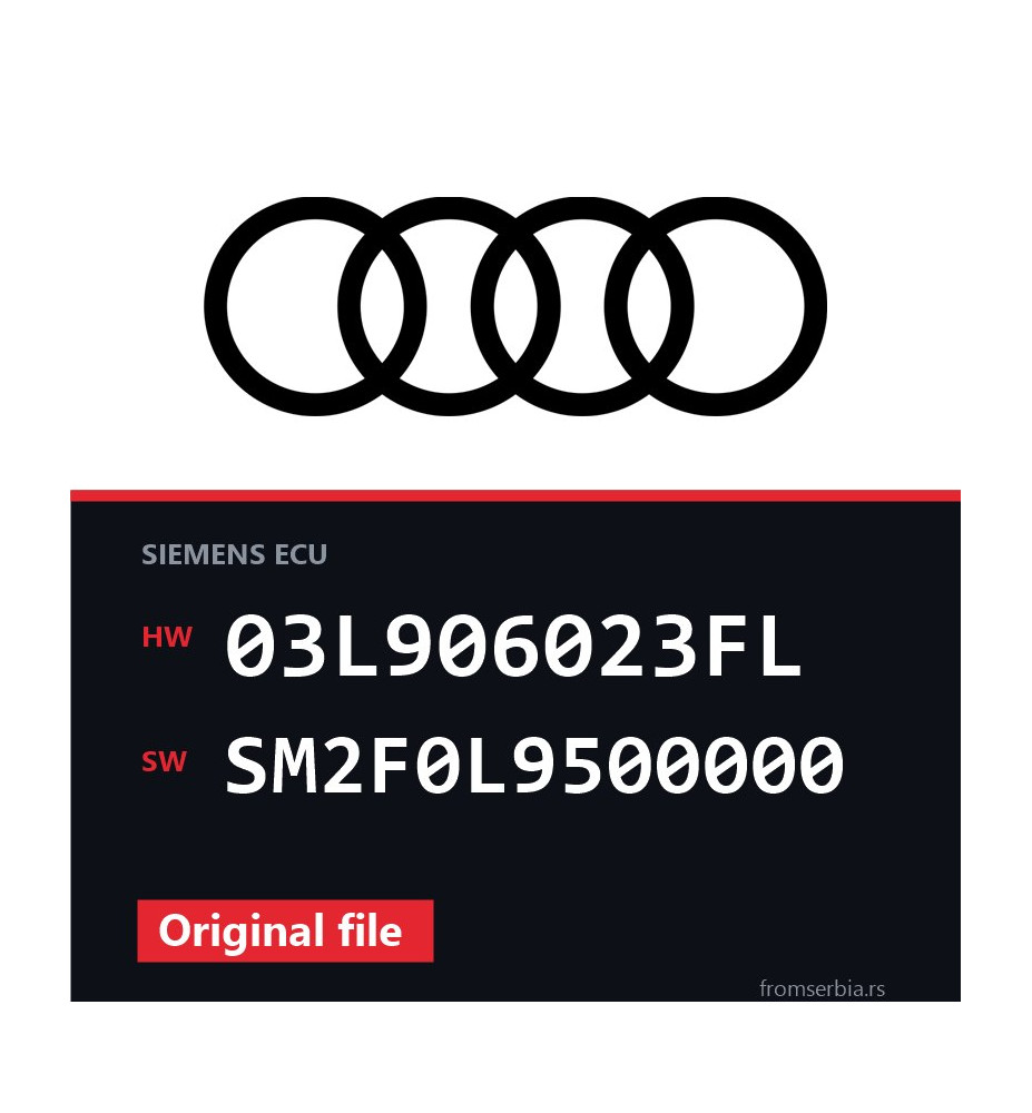 Audi A3 03L906023FL SM2F0L9500000 original ECU file