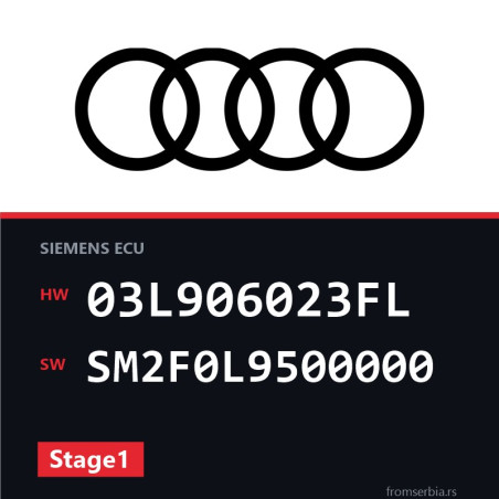 Audi A3 03L906023FL SM2F0L9500000 Stage1 tuning file