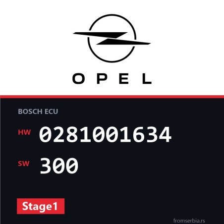 Opel Vectra-B 0281001634 300 Stage1 tuning file