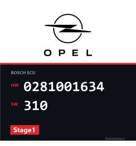 Opel Vectra-B 0281001634 310 Stage1 tuning file