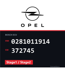 Opel Vectra-C 0281011914 372745 Stage1 / Stage2 tuning file