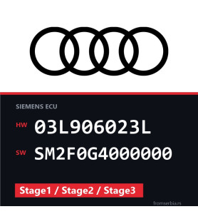 Audi A3 03L906023L SM2F0G4000000 Stage1 / Stage2 / Stage3 tuning file