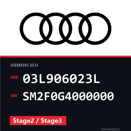 Audi A3 03L906023L SM2F0G4000000 Stage2 / Stage3 tuning file