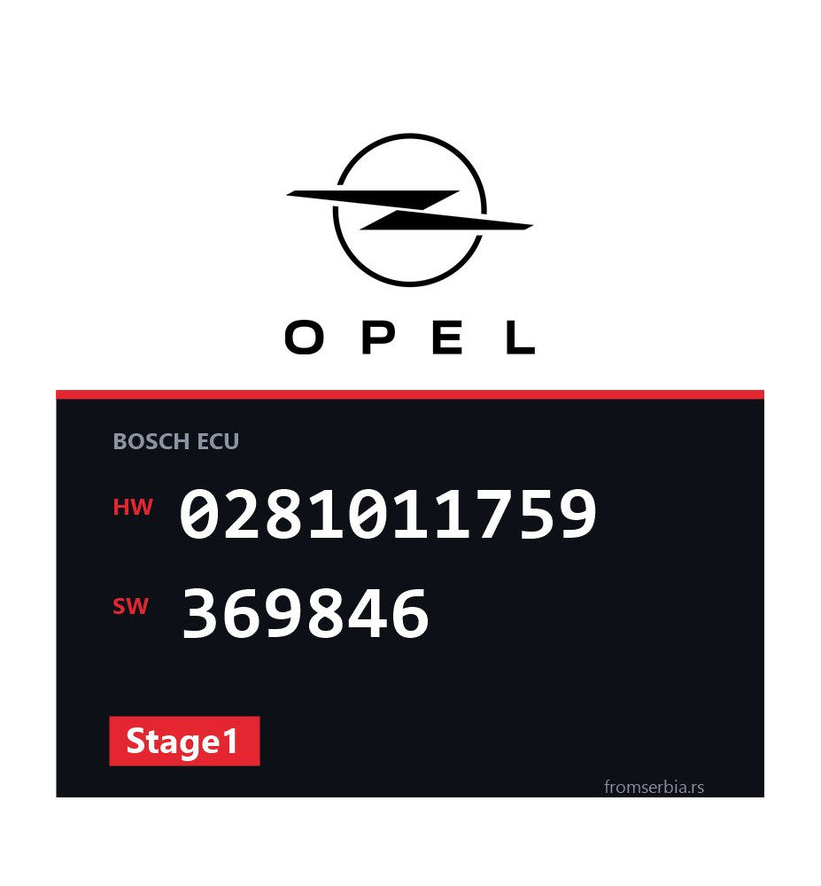 Opel Vivaro 0281011759 369846 Stage1 tuning file