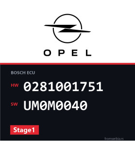 Opel Zafira 0281001751 UM0M0040 Stage1 tuning file