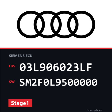 Audi A3 03L906023LF SM2F0L9500000 Stage1 tuning file