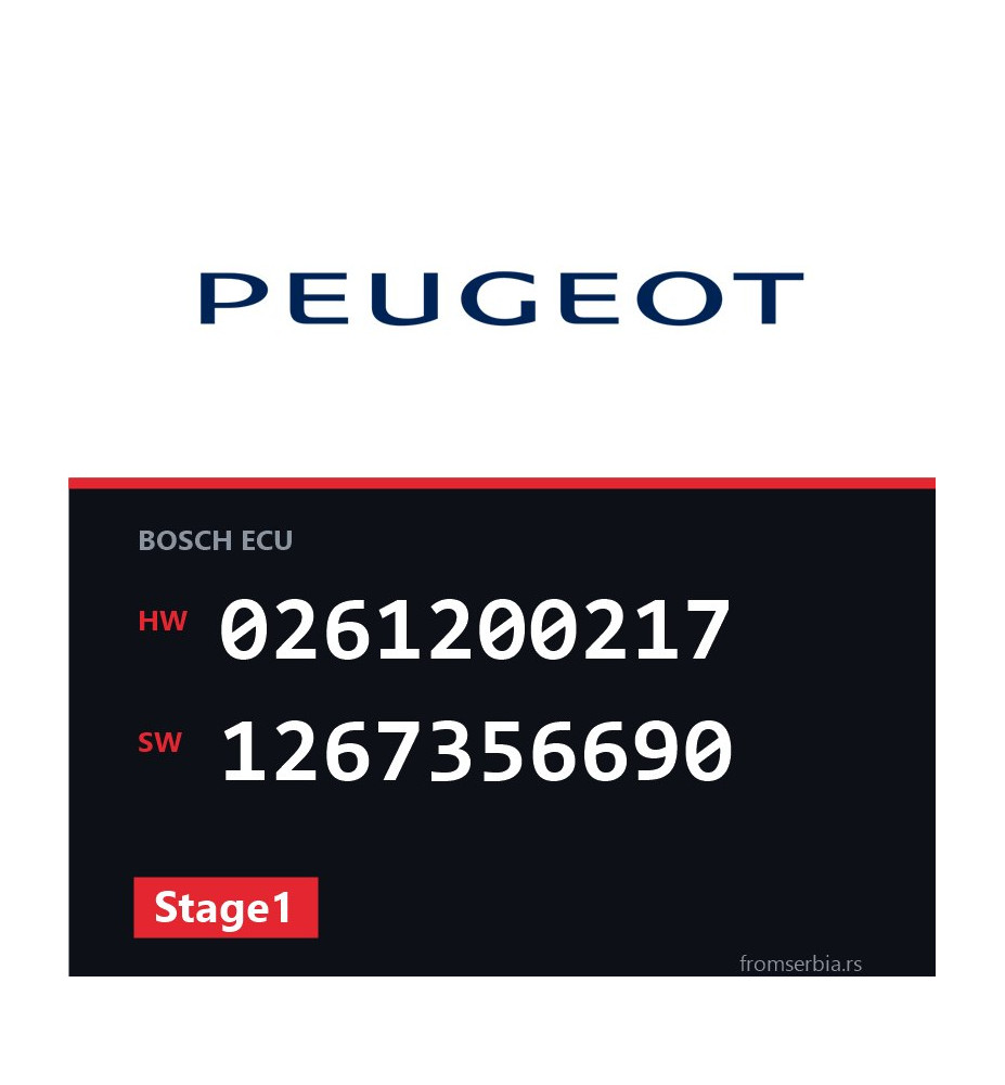 Peugeot 106 0261200217 1267356690 Stage1 tuning file