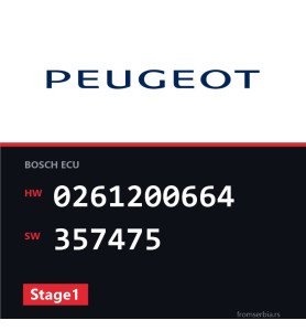 Peugeot 405 0261200664 357475 Stage1 tuning file
