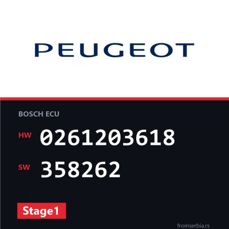 Peugeot 106 0261203618 358262 Stage1 tuning file