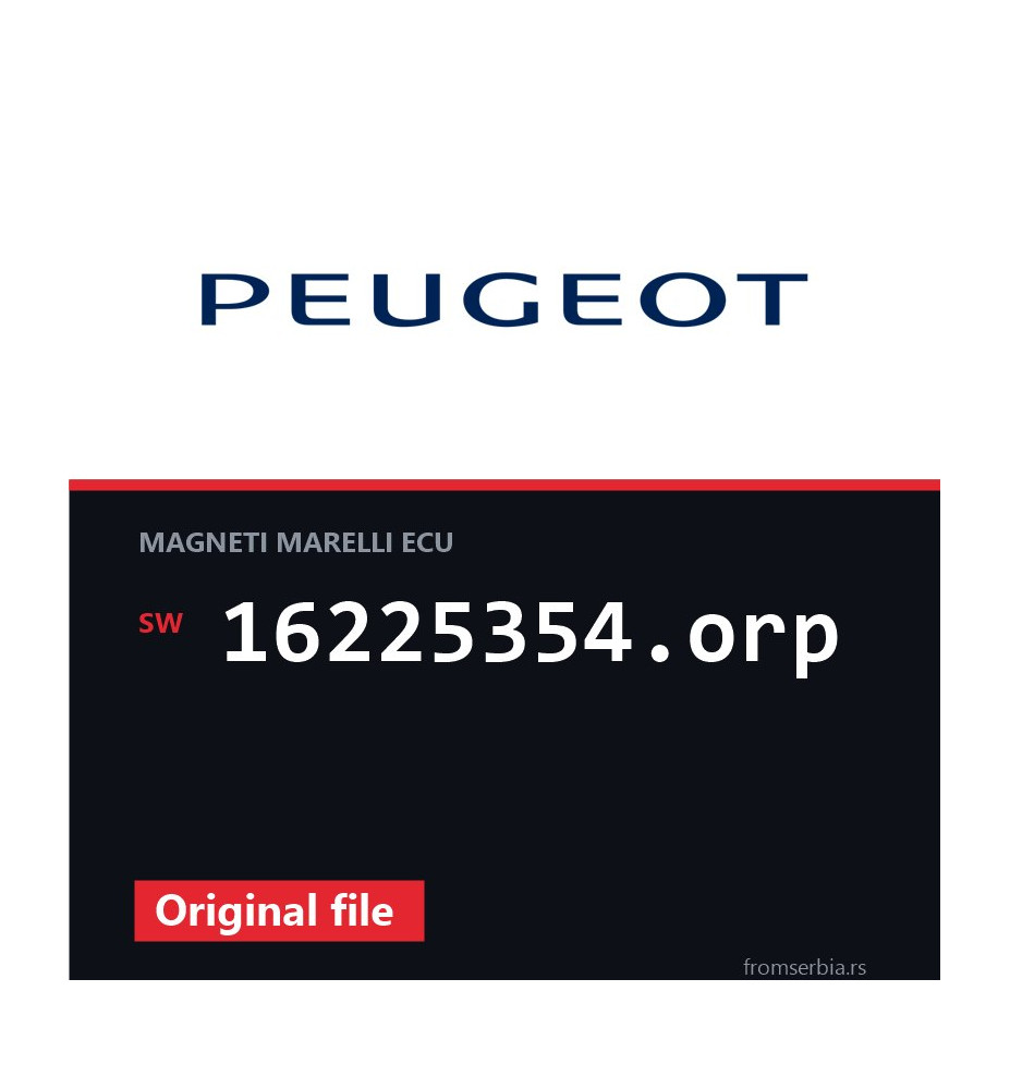 Peugeot 106 16225354.orp original ECU file