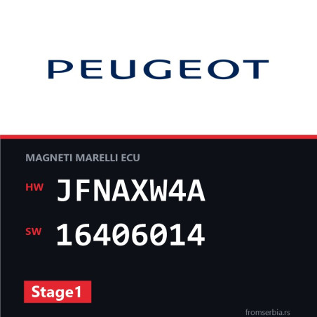 Peugeot 206 JFNAXW4A 16406014 Stage1 tuning file