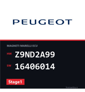 Peugeot 206 Z9ND2A99 16406014 Stage1 tuning file
