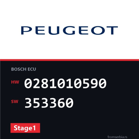 Peugeot 406 0281010590 353360 Stage1 tuning file